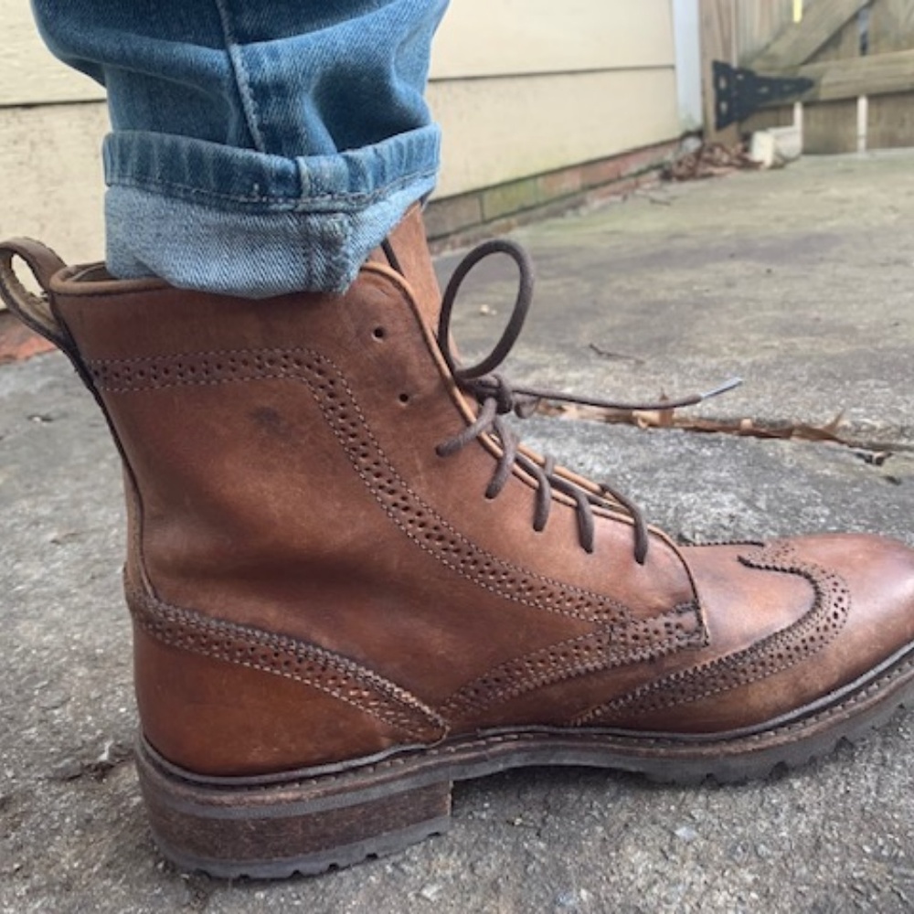Frye James Lug Wingtip Boot (NEW)